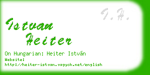 istvan heiter business card