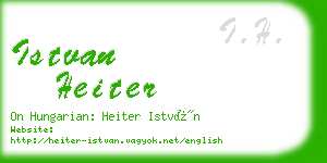 istvan heiter business card